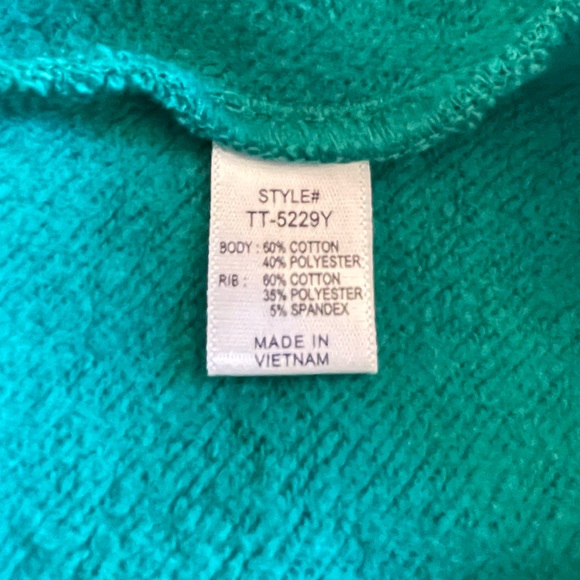 Kelly Green Zenana Hooded Pullover Sweatshirt Size Small - Picture 4 of 5